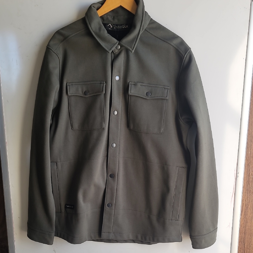 Dri Duck DD7050 Men's Olive Green Jackson Shirt Jacket, Sz large, NWT